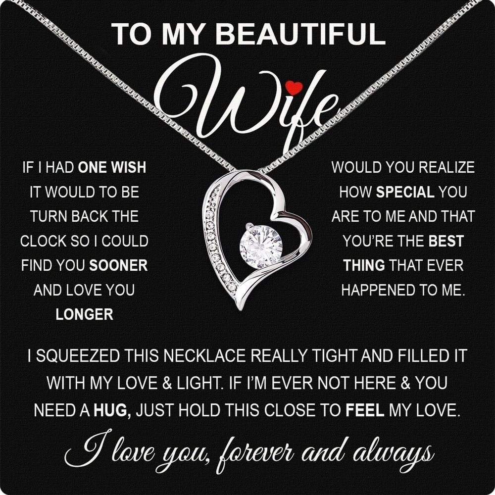 Wife Necklace: Because She Holds Your Heart