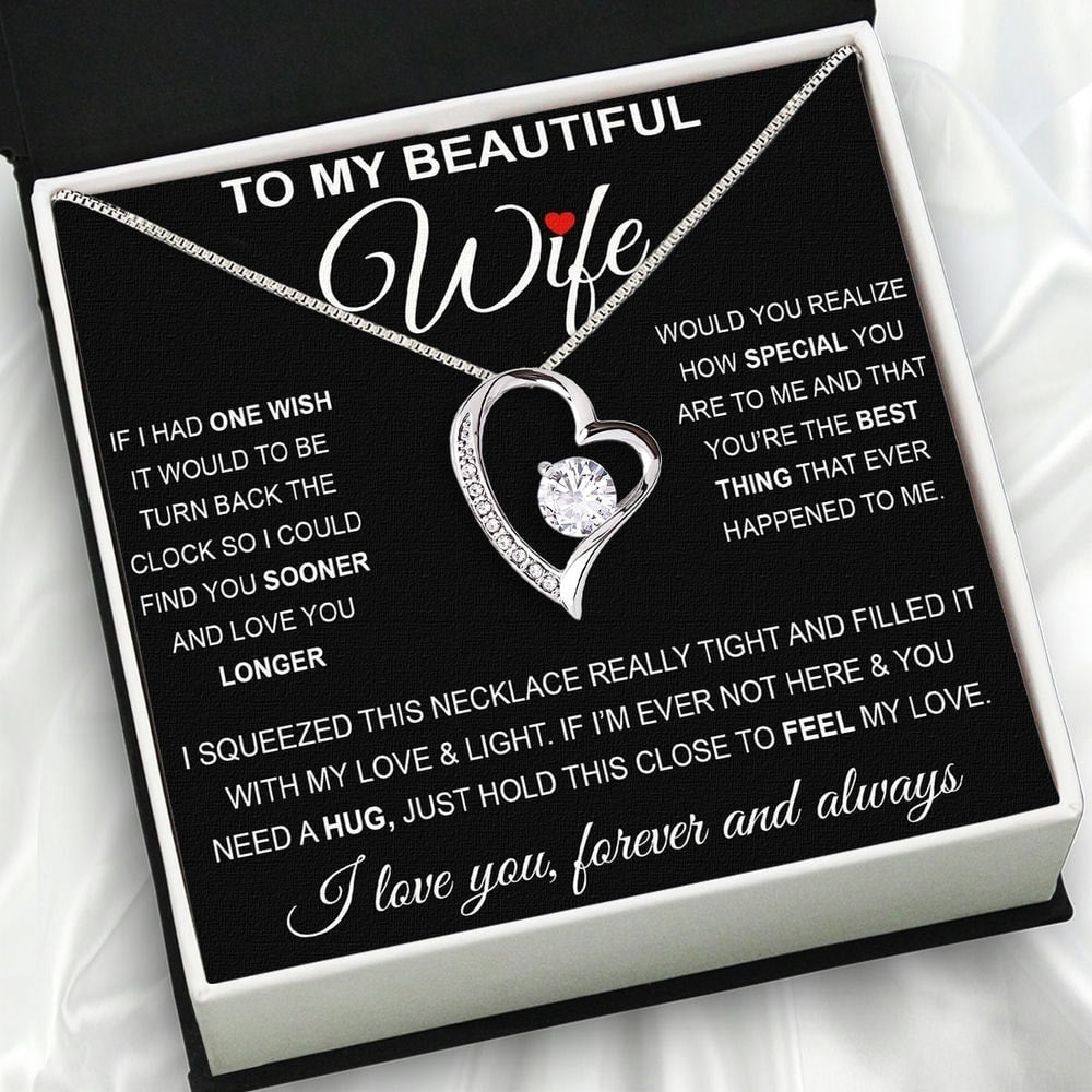 Wife Necklace: Because She Holds Your Heart