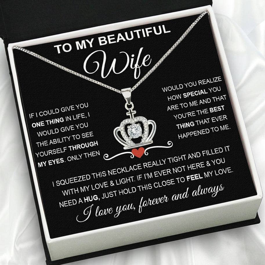 Wife Necklace: Because She Holds Your Heart