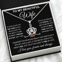 Thumbnail for Wife Necklace: Because She Holds Your Heart