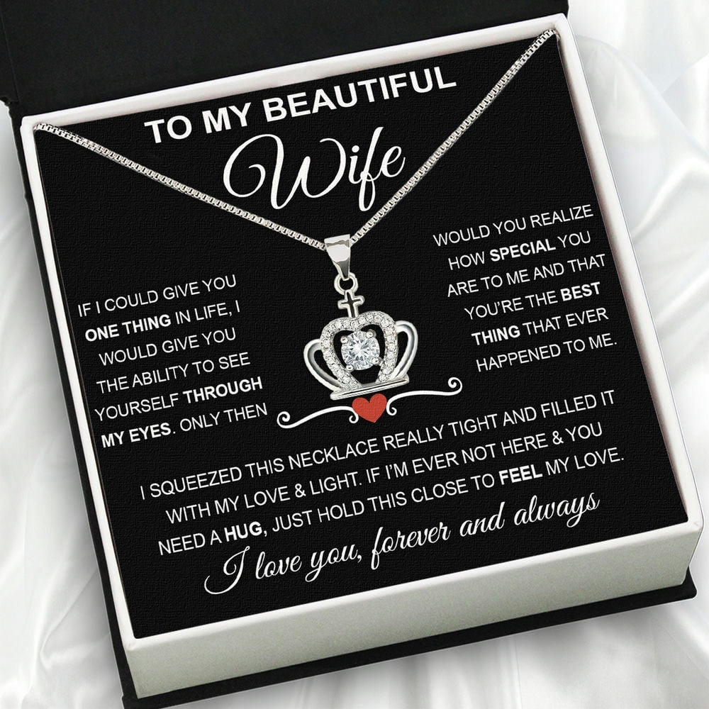Wife Necklace: Because She Holds Your Heart