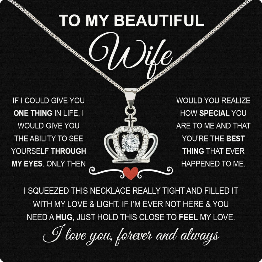 Wife Necklace: Because She Holds Your Heart