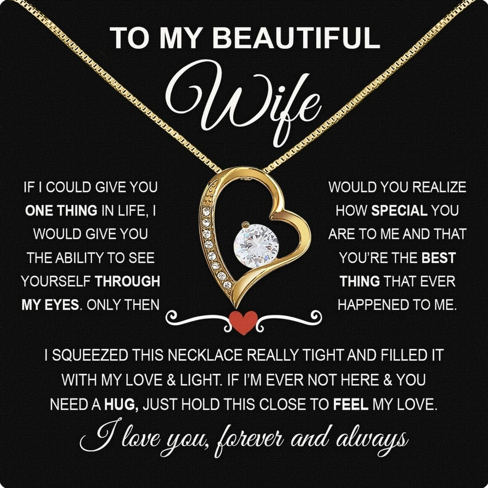 Wife Necklace: Because She Holds Your Heart