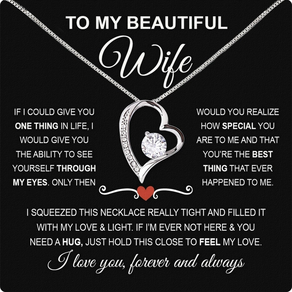 Wife Necklace: Because She Holds Your Heart