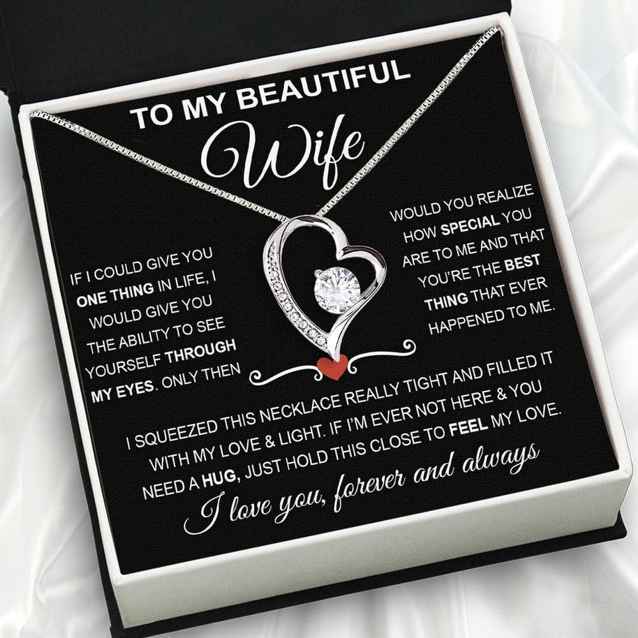 Wife Necklace: Because She Holds Your Heart