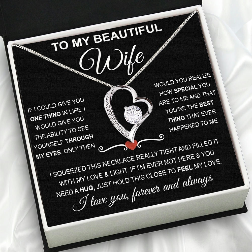 Wife Necklace: Because She Holds Your Heart