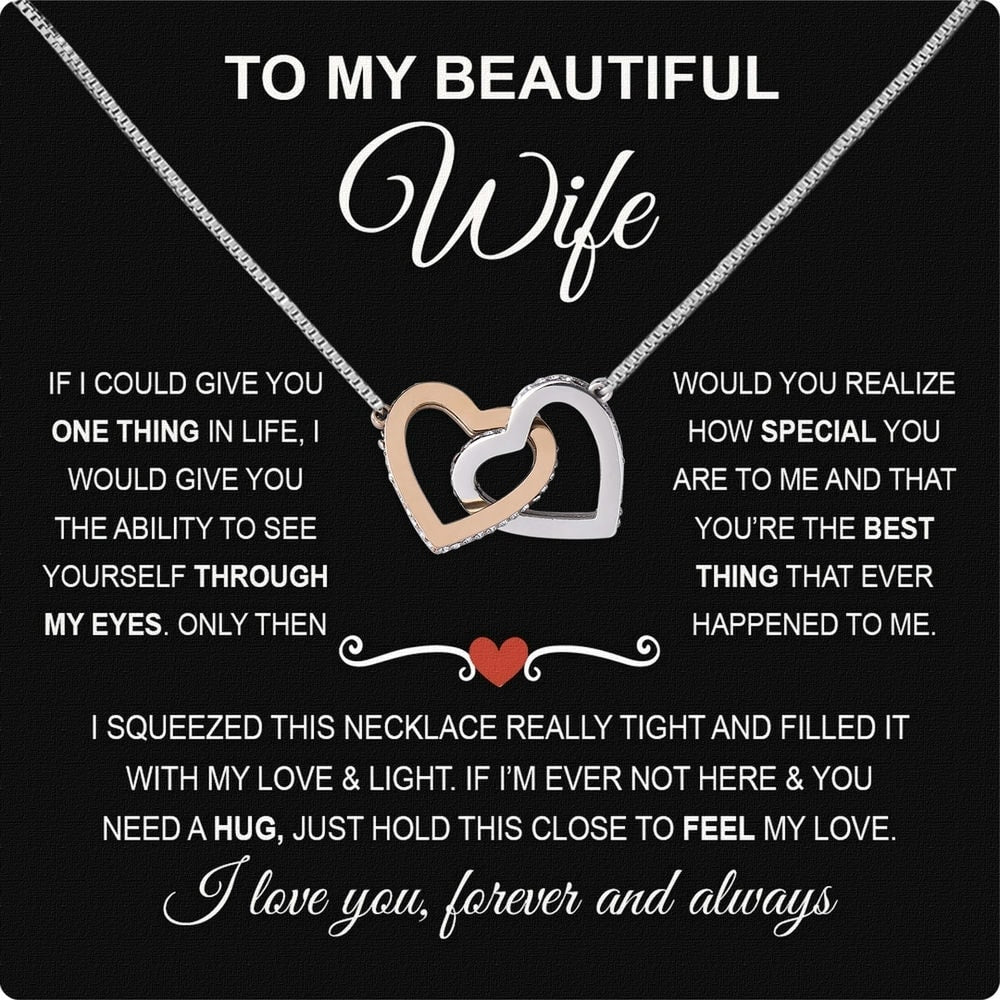 Wife Necklace: Because She Holds Your Heart