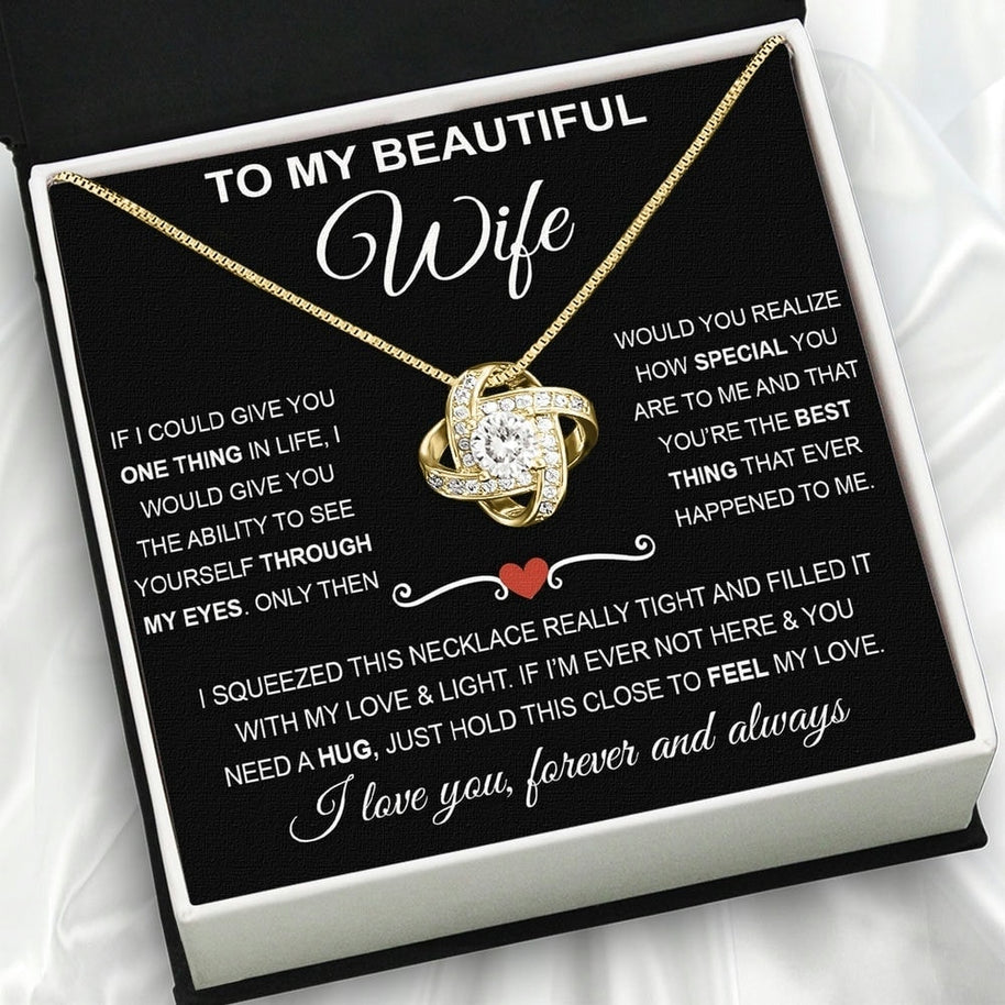 Wife Necklace: Because She Holds Your Heart