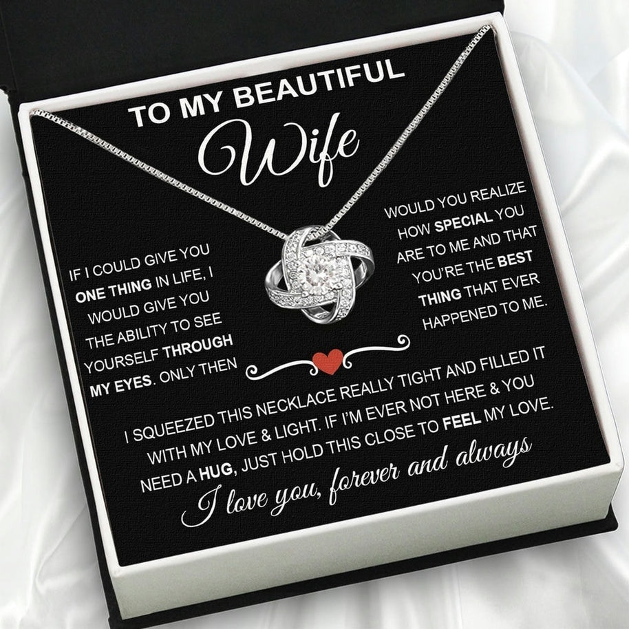 Wife Necklace: Because She Holds Your Heart