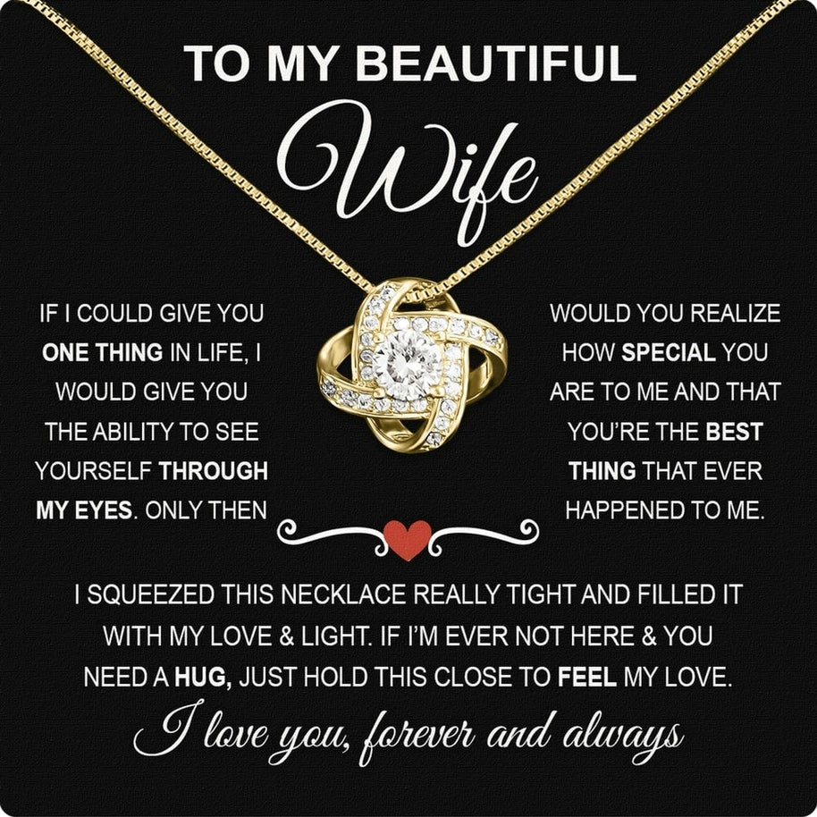 Wife Necklace: Because She Holds Your Heart